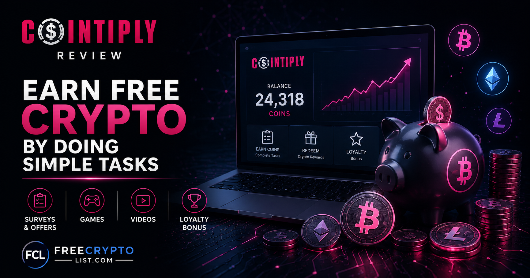 Cointiply review 2026 - earn free crypto by doing simple tasks