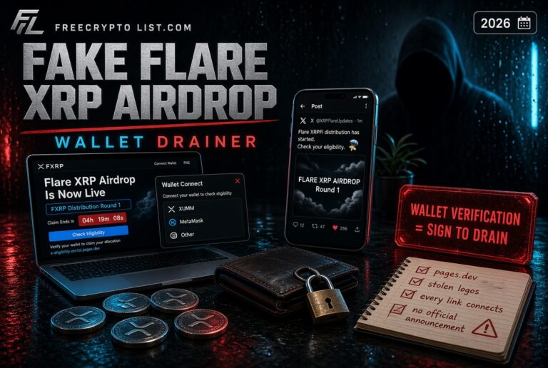 Fake Flare XRP airdrop crypto scam security guide