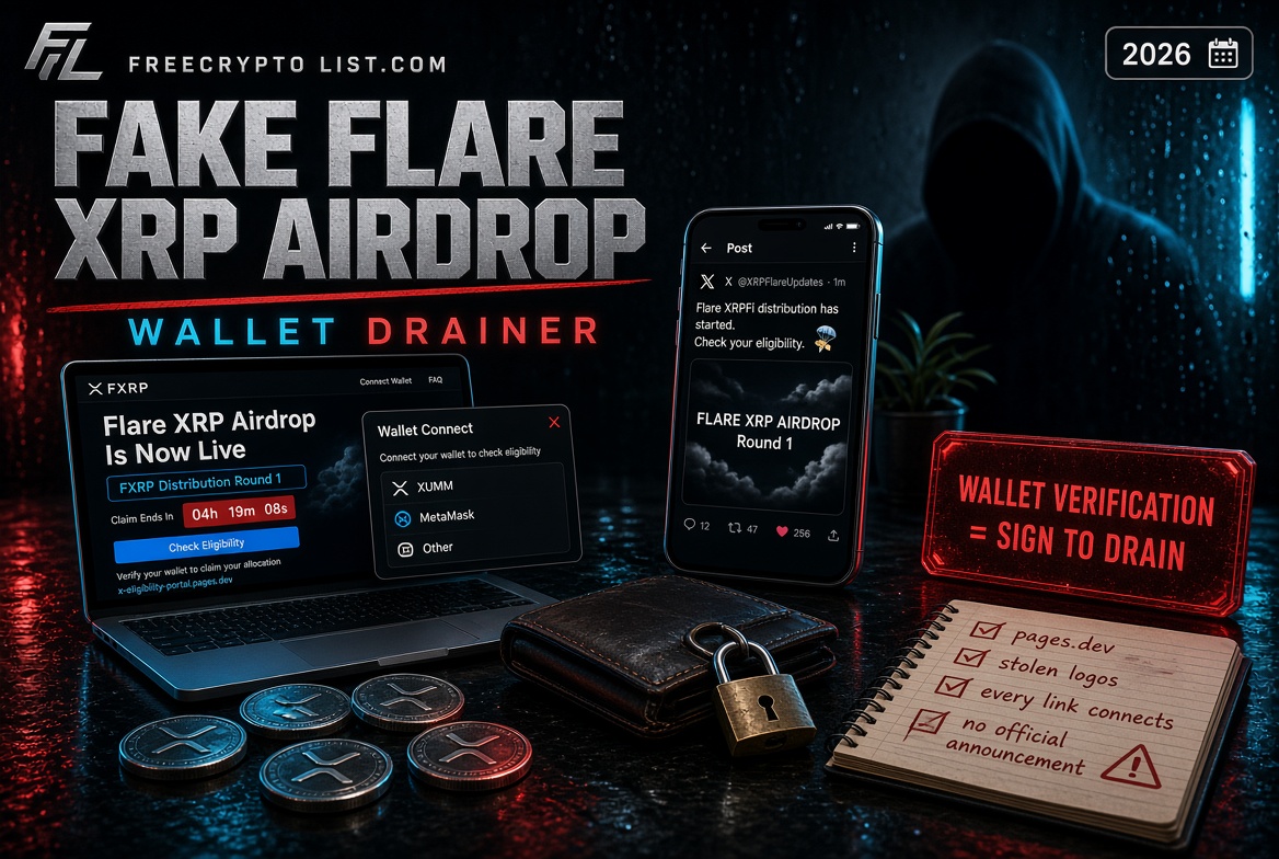 Fake Flare XRP airdrop crypto scam security guide