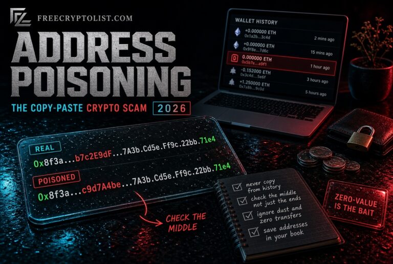 Address poisoning crypto scam security guide